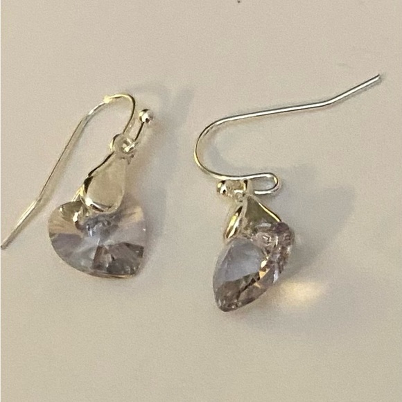 NEW Genuine Swarovski Smoky Mauve Crystal earrings - Picture 3 of 4